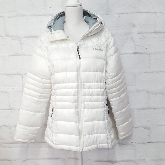 columbia white puffer jacket